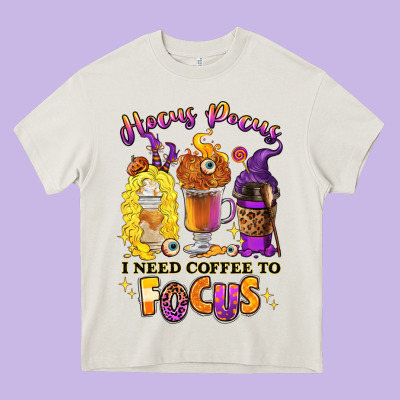 Heavy Core Tee Hocus pocus i need coffee to focus