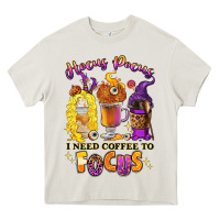 Cream Hocus pocus i need coffee to focus Heavy Core Tee - RanaPortraitStore
