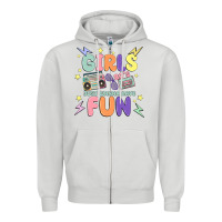 Dove Grey girls just wanna have fun Zipper Hoodie - MaliasSmallBusiness
