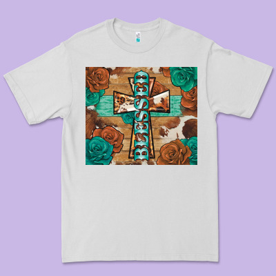 Blessed Cross Premium Tee Designed By Barkaloodesign