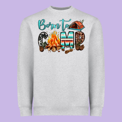 Born To Camp Heavyweight Sweatshirt Designed By Jahusdesignshop