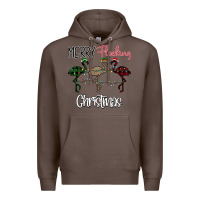 Coffee Merry Flocking Christmas Premium Hoodie - Bettercallsaul