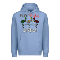 Colony Blue Merry Flocking Christmas Premium Hoodie - Bettercallsaul