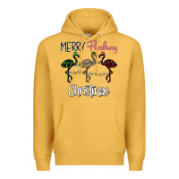 Mustard Merry Flocking Christmas Premium Hoodie - Bettercallsaul