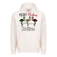 Pale Pink Merry Flocking Christmas Premium Hoodie - Bettercallsaul