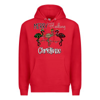 Red Merry Flocking Christmas Premium Hoodie - Bettercallsaul