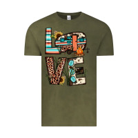 Vintage Olive love camp Vintage Tee - JahusDesignShop