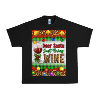 Black Christmas Dear Santa Just Bring Wine Urban Heavy Tee - Artiststas
