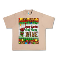 Burro Christmas Dear Santa Just Bring Wine Urban Heavy Tee - Artiststas
