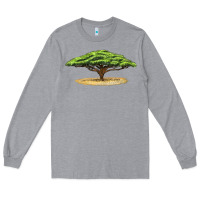 Heather Grey acacia tree Long Sleeve Tee - LillyAllenDesigns