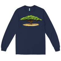 Navy acacia tree Long Sleeve Tee - LillyAllenDesigns