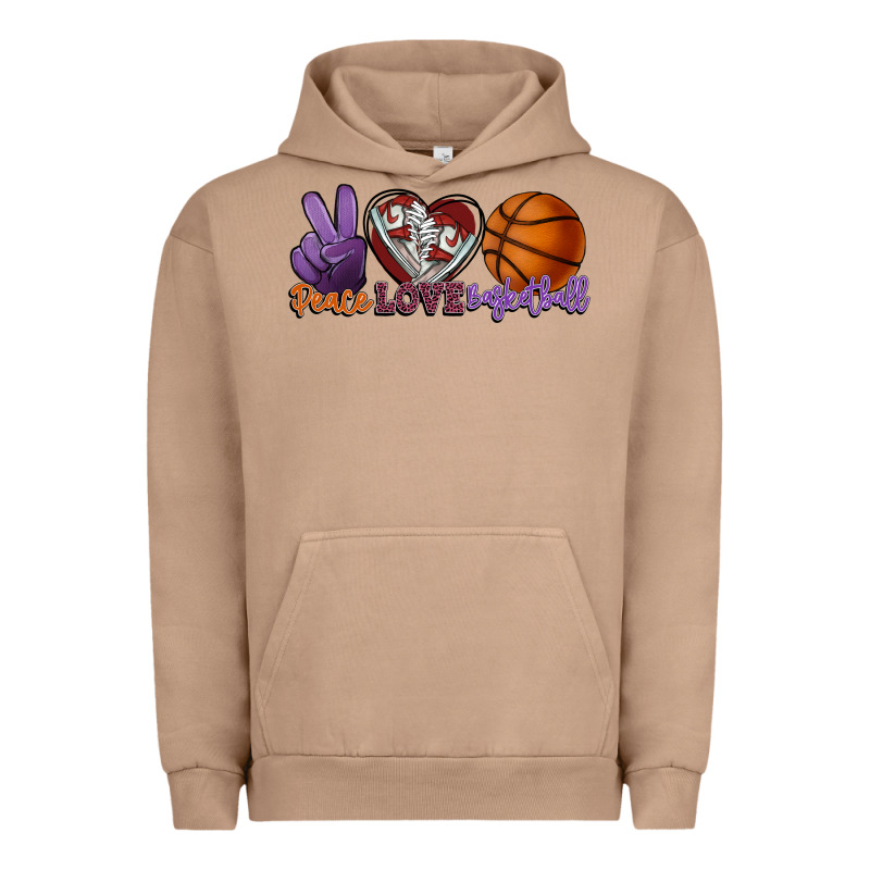 Peace Love Basketball Urban Hoodie by HowdyJamesFarm | Teevron