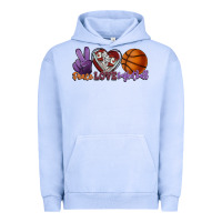 Pigment Grape Ice Peace love Basketball Urban Hoodie - HowdyJamesFarm