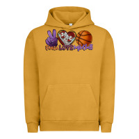 Pigment Peanut Butter Peace love Basketball Urban Hoodie - HowdyJamesFarm