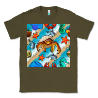 Army Green sea animals Classic Tee - BundleAndBundleShop