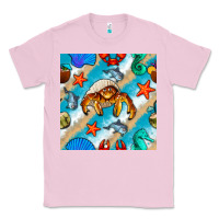 Bubblegum Pink sea animals Classic Tee - BundleAndBundleShop