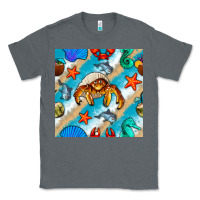 Charcoal Heather sea animals Classic Tee - BundleAndBundleShop