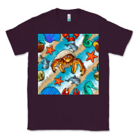 Plum sea animals Classic Tee - BundleAndBundleShop
