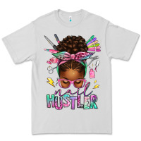 Dove Grey nail hustler afro messy bun Premium Tee - texasbilliewilder