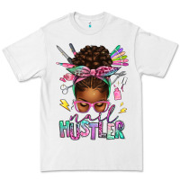White nail hustler afro messy bun Premium Tee - texasbilliewilder
