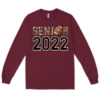 Burgundy senior football Long Sleeve Tee - AdoDesignShop