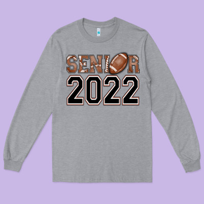 Senior Football Long Sleeve Tee Designed By Adodesignshop