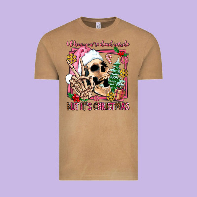 When You're Dead Inside But It's Christmas Vintage Tee Designed By Adodesignshop