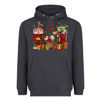 Smoke Elf Coffee Cups Christmas Heavyweight Hoodie - BundleAndBundleShop