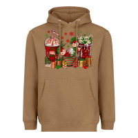 Toasted Coconut Elf Coffee Cups Christmas Heavyweight Hoodie - BundleAndBundleShop