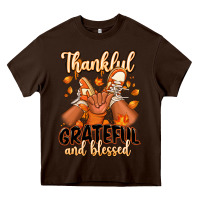 Chocolate Brown Thankful grateful and Blessed black boy sneakers Heavy Core Tee - RanaPortraitStore