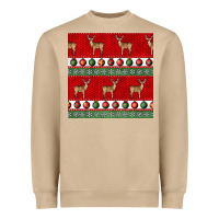 Mushroom christmas deer and ornaments seamless pattern Heavyweight Sweatshirt - BundleAndBundleShop