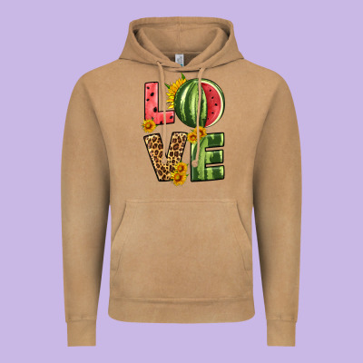 Love Watermelon Vintage Hoodie Designed By Hra Design Shop