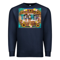 Navy teacher vibes tumbler Premium Sweatshirt - BundleAndBundleShop