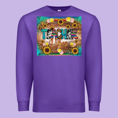 Teacher Vibes Tumbler Premium Sweatshirt Designed By Bundleandbundleshop