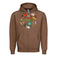 Chestnut maestra teacher heart doodle Zipper Hoodie - MaliasSmallBusiness