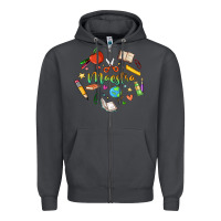 Smoke maestra teacher heart doodle Zipper Hoodie - MaliasSmallBusiness