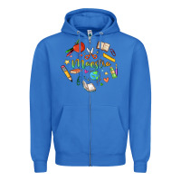 True Royal maestra teacher heart doodle Zipper Hoodie - MaliasSmallBusiness