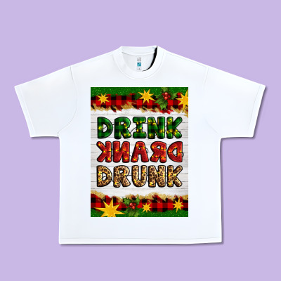 Christmas Drink Drank Drunk Urban Heavy Tee Designed By Artiststas