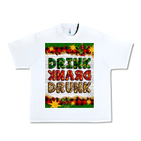 White Christmas Drink Drank Drunk Urban Heavy Tee - Artiststas