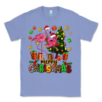 Colony Blue flamingo merry christmas Classic Tee - AdoDesignShop