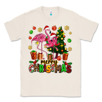 Natural flamingo merry christmas Classic Tee - AdoDesignShop