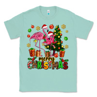Seafoam flamingo merry christmas Classic Tee - AdoDesignShop