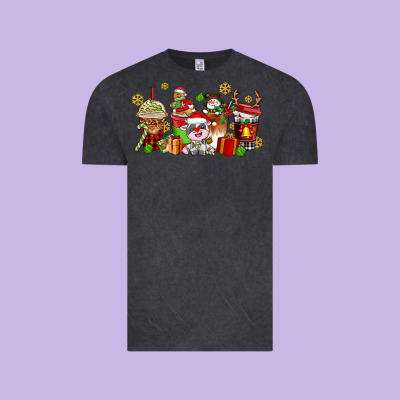 Christmas Cow Coffee Cups Vintage Tee Designed By Adodesignshop
