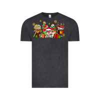 Vintage Black christmas cow coffee cups Vintage Tee - AdoDesignShop