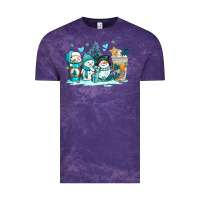 Cloud Purple winter snowman coffee cups Vintage Tee - AdoDesignShop