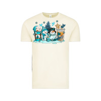 Vintage Arctic winter snowman coffee cups Vintage Tee - AdoDesignShop