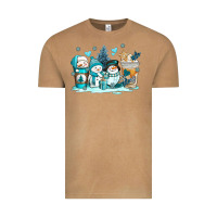 Vintage Camel winter snowman coffee cups Vintage Tee - AdoDesignShop
