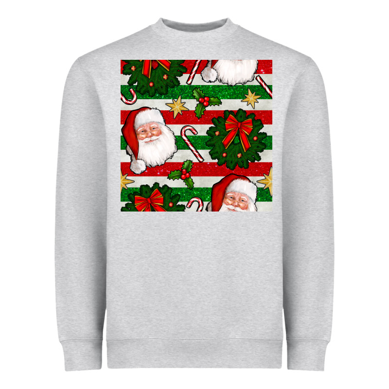 Christmas  Santa Clause And Ornaments Seamless  Pattern Heavyweight Sweatshirt by BundleAndBundleShop | Teevron