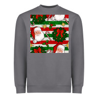 Storm christmas  santa clause and ornaments seamless  pattern Heavyweight Sweatshirt - BundleAndBundleShop