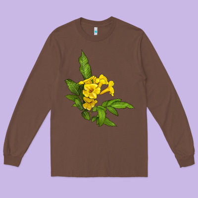 Yellow Elder Flower Long Sleeve Tee Designed By Lillyallendesigns